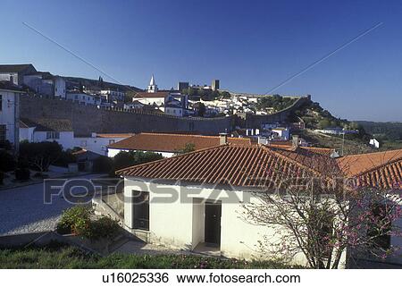 Portugal, Obidos, Medieval town of Obidos View Large Photo Image Stock Photograph - Portugal, Obidos, Medieval town of Obidos . Fotosearch
