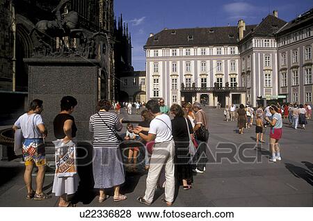 Prague, Czech Republic, Europe, castle, Tourists visiting a castle in Prague. View Large Photo Image Stock Photo - Prague, Czech Republic, Europe, castle, Tourists visiting a castle in Prague.. Fotosearch