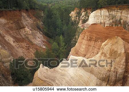Providence Canyon, Georgia, Providence Canyon State Park, Georgia's Little Grand Canyon in Providence Canyon State Park in Lumpkin in the state of Georgia. View Large Photo Image Picture - Providence Canyon, Georgia, Providence Canyon State Park, Georgia's Little Grand Canyon in Providence Canyon State Park in Lumpkin in the state of Georgia.. Fotosearch