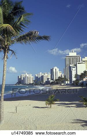 Puerto Rico, San Juan, Caribbean, Caribbean Islands, Porto Rico, Scenic view of Conado Beach and the skyline of San Juan in Puerto Rico. View Large Photo Image Stock Photography - Puerto Rico, San Juan, Caribbean, Caribbean Islands, Porto Rico, Scenic view of Conado Beach and the skyline of San Juan in Puerto Rico.. Fotosearch