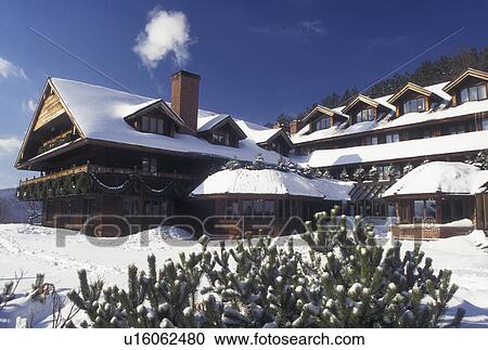 Resort, inn, Vermont, TFL, VT, Trapp Family Lodge, Stowe, snow, winter. View Large Photo Image Stock Image - Resort, inn, Vermont, TFL, VT, Trapp Family Lodge, Stowe, snow, winter. . Fotosearch