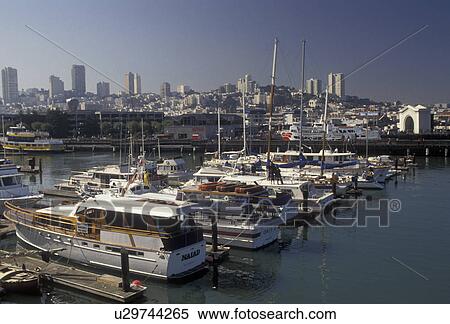 San Francisco, Bay Area, California, Marina on the harbor in San Francisco in the state of California. Skyline of downtown San Francisco in the distance. View Large Photo Image Stock Photography - San Francisco, Bay Area, California, Marina on the harbor in San Francisco in the state of California. Skyline of downtown San Francisco in the distance. . Fotosearch