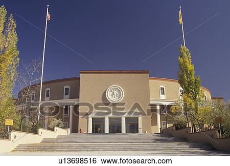 Stock Photograph -  Sante Fe, State Capitol, State House, New Mexico, The State Capitol Building in the capital city of Sante Fe in the state of New Mexico.. Fotosearch