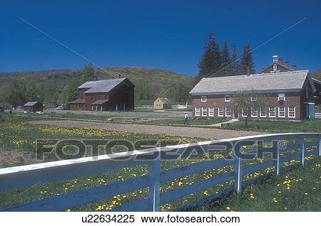Stock Photography -  shakers, Hancock, Shaker Village, Massachusetts, The Berkshires, Hancock Shaker Village in Pittsfield, Massachusetts.. Fotosearch