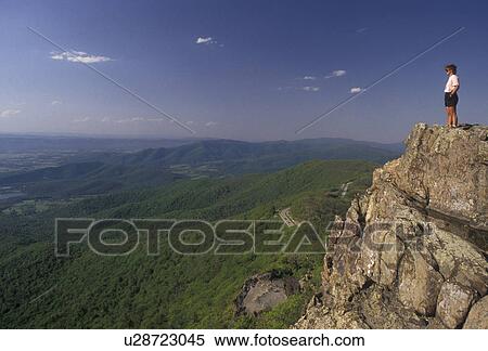 Shenandoah National Park, overlook, hiking, summit, Appalachian Trail, Blue Ridge, Appalachian Mountains, Skyline Drive, Virginia, Woman stands at overlook along the Appalachian Trail (a National Scenic Trail) in the Shenandoah Nat'l Park in the state of View Large Photo Image Stock Photography - Shenandoah National Park, overlook, hiking, summit, Appalachian Trail, Blue Ridge, Appalachian Mountains, Skyline Drive, Virginia, Woman stands at overlook along the Appalachian Trail (a National Scenic Trail) in the Shenandoah Nat'l Park in the state of. Fotosearch