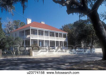 South Carolina, Beaufort, mansion, Historic house at 1301 Bay Street in Beaufort, South Carolina. View Large Photo Image Stock Photo - South Carolina, Beaufort, mansion, Historic house at 1301 Bay Street in Beaufort, South Carolina.. Fotosearch