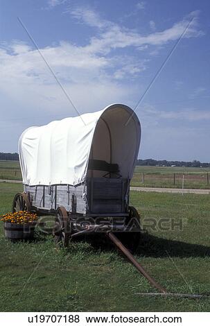 South Dakota, Covered wagon display at Ingalls Homestead The Land Pa Chose, associated with Laura Ingalls Wilder books in De Smet View Large Photo Image Stock Photo - South Dakota, Covered wagon display at Ingalls Homestead The Land Pa Chose, associated with Laura Ingalls Wilder books in De Smet . Fotosearch