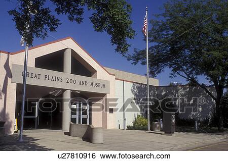 Stock Photograph -  South Dakota, Entrance to the Great Plains Zoo and Museum in Sioux Falls.. Fotosearch
