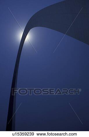 St. Louis, arch, Missouri, The Gateway Arch against the sunlit sky in St. Louis. Jefferson National Expansion Memorial. 630 feet tall, 886 tons of stainless steel. View Large Photo Image Stock Photo - St. Louis, arch, Missouri, The Gateway Arch against the sunlit sky in St. Louis. Jefferson National Expansion Memorial. 630 feet tall, 886 tons of stainless steel.. Fotosearch