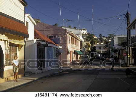 St. Martin, Caribbean, Marigot, Caribbean Islands, Street scene in downtown Marigot French capital of the island of Saint Martin (french part). View Large Photo Image Picture - St. Martin, Caribbean, Marigot, Caribbean Islands, Street scene in downtown Marigot French capital of the island of Saint Martin (french part).. Fotosearch