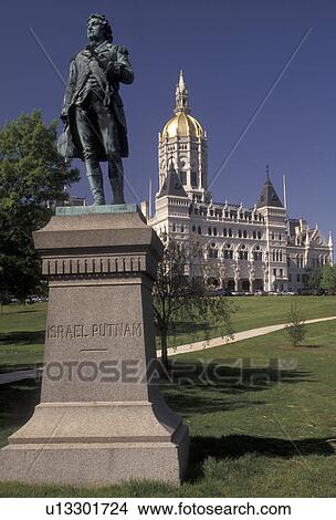 State Capitol, Hartford, State House, Connecticut, Statue of Israel Putnam and State Capitol Building in the capital city of Hartford in the state of Connecticut. View Large Photo Image Picture - State Capitol, Hartford, State House, Connecticut, Statue of Israel Putnam and State Capitol Building in the capital city of Hartford in the state of Connecticut.. Fotosearch