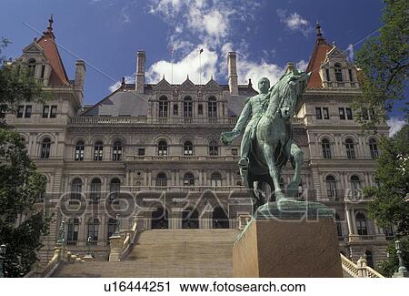 State Capitol, State House, Albany, New York, Equestrian statue of Sheridan in front of the impressive State Capitol Building in Albany the capital city in the state of New York. View Large Photo Image Stock Image - State Capitol, State House, Albany, New York, Equestrian statue of Sheridan in front of the impressive State Capitol Building in Albany the capital city in the state of New York. . Fotosearch