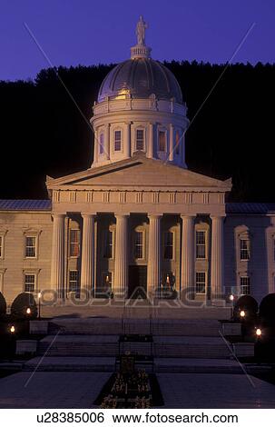 State House, State Capitol, Montpelier, Vermont, The State House at night in Montpelier in the state of Vermont. View Large Photo Image Stock Photograph - State House, State Capitol, Montpelier, Vermont, The State House at night in Montpelier in the state of Vermont.. Fotosearch