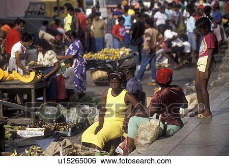 street market, Trinidad, Trinidad and Tobago, Caribbean, Port of Spain, Caribbean Islands, Local people selling produce on Market Day in the city of Port of Spain the capital city on the island of Trinidad (a British Commonwealth member). View Large Photo Image Stock Photograph - street market, Trinidad, Trinidad and Tobago, Caribbean, Port of Spain, Caribbean Islands, Local people selling produce on Market Day in the city of Port of Spain the capital city on the island of Trinidad (a British Commonwealth member).. Fotosearch