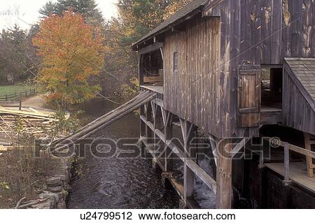 Sturbridge, Massachusetts, The Saw Mill at Old Sturbridge Village stands above the water View Large Photo Image Stock Image - Sturbridge, Massachusetts, The Saw Mill at Old Sturbridge Village stands above the water . Fotosearch
