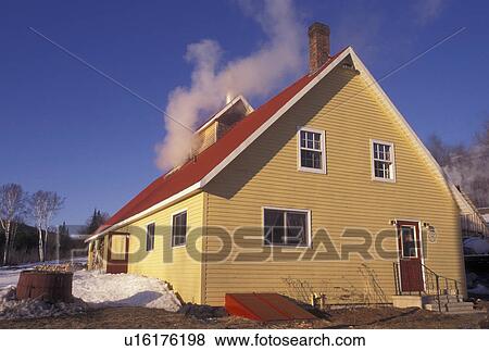 sugarhouse, Vermont, VT, Sugarhouse at Goodrich's Maple Farm in Cabot the snow in the early spring View Large Photo Image Stock Photo - sugarhouse, Vermont, VT, Sugarhouse at Goodrich's Maple Farm in Cabot the snow in the early spring. Fotosearch