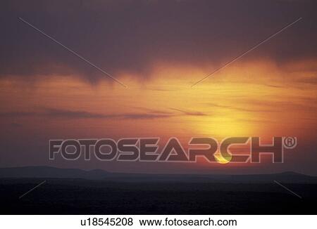 Stock Photo -  sunrise, sunset, Texas, sun, [Sunrise, sunset] over Seminole Canyon State Park.. Fotosearch
