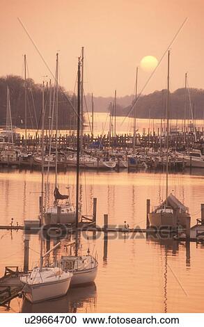 sunset, sunrise, marina, Georgetown, Maryland, Sunset over the marina on Sassatras River in Chesapeake Bay in Georgetown in Maryland. View Large Photo Image Stock Image - sunset, sunrise, marina, Georgetown, Maryland, Sunset over the marina on Sassatras River in Chesapeake Bay in Georgetown in Maryland.. Fotosearch