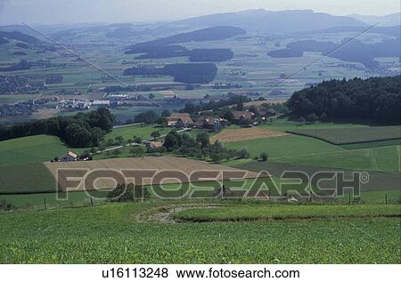Switzerland, Bern, Europe, Scenic farmland in Belpberg in the Canton of Bern. View Large Photo Image Stock Photo - Switzerland, Bern, Europe, Scenic farmland in Belpberg in the Canton of Bern.. Fotosearch