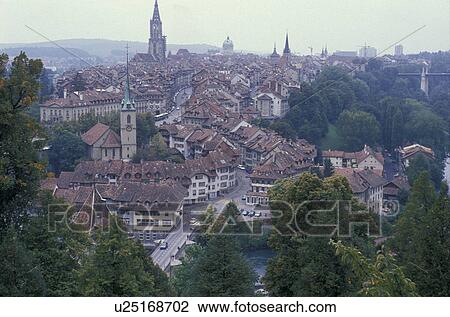 Switzerland, Bern, Europe, Scenic view of the skyline of the capital city of Bern in the Canton of Bern. View Large Photo Image Stock Image - Switzerland, Bern, Europe, Scenic view of the skyline of the capital city of Bern in the Canton of Bern.. Fotosearch