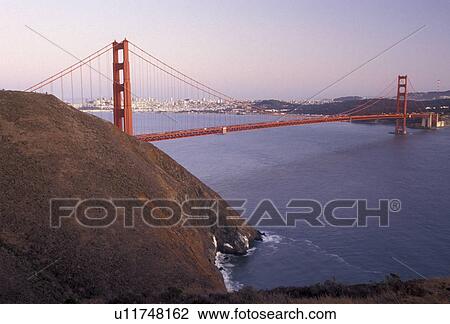 The Golden Gate Bridge, bridge, Golden Gate, San Francisco, Pacific Ocean, California, The Golden Gate Bridge of San Francisco crosses over the San Francisco Bay, the longest single-span suspension bridges ever built, in the state of California. View Large Photo Image Stock Image - The Golden Gate Bridge, bridge, Golden Gate, San Francisco, Pacific Ocean, California, The Golden Gate Bridge of San Francisco crosses over the San Francisco Bay, the longest single-span suspension bridges ever built, in the state of California. . Fotosearch