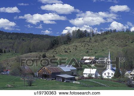 town, village, church, Vermont, VT, Scenic view of the village of East Corinth in the spring. View Large Photo Image Stock Image - town, village, church, Vermont, VT, Scenic view of the village of East Corinth in the spring.. Fotosearch