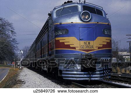 train, locomotive, Georgia, Atlanta, The old-time New Georgia Railroad passenger train carries tourists from Atlanta to Stone Mountain. View Large Photo Image Stock Photograph - train, locomotive, Georgia, Atlanta, The old-time New Georgia Railroad passenger train carries tourists from Atlanta to Stone Mountain.. Fotosearch