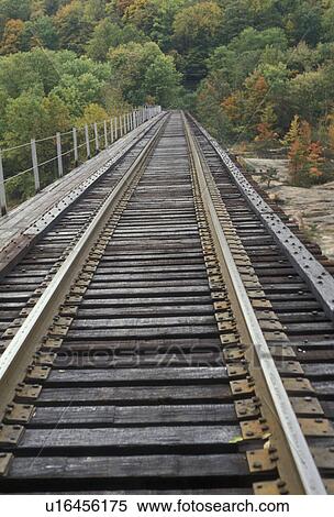 train tracks, railroad track, West Virginia, Railroad tracks on the bridge over New River in the autumn in the state of West Virginia. View Large Photo Image Stock Photography - train tracks, railroad track, West Virginia, Railroad tracks on the bridge over New River in the autumn in the state of West Virginia. . Fotosearch