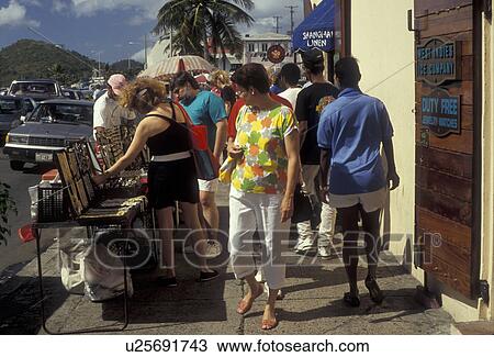 U. S. Virgin Islands, St. Thomas, Caribbean, USVI, U. S. V. I Virgin Islands, People shopping at an outdoor market in Charlotte Amalie on Saint Thomas Island, US Virgin Islands. View Large Photo Image Stock Image - U. S. Virgin Islands, St. Thomas, Caribbean, USVI, U. S. V. I Virgin Islands, People shopping at an outdoor market in Charlotte Amalie on Saint Thomas Island, US Virgin Islands. . Fotosearch