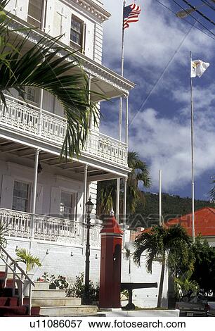 U. S. Virgin Islands, St. Thomas, Caribbean, USVI, U. S. V. I Virgin Islands, Government House in Charlotte Amalie the territorial capital of the US Virgin Islands on Saint Thomas Island. View Large Photo Image Stock Photo - U. S. Virgin Islands, St. Thomas, Caribbean, USVI, U. S. V. I Virgin Islands, Government House in Charlotte Amalie the territorial capital of the US Virgin Islands on Saint Thomas Island. . Fotosearch