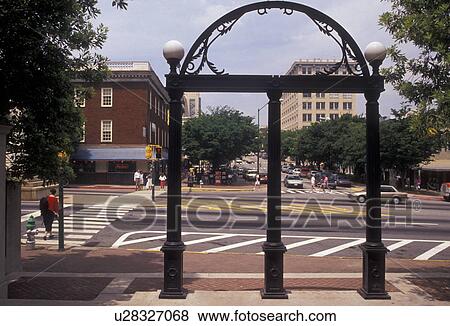 university, Athens, Georgia, The late 19th century arch at the University of Georgia in downtown Athens symbolizes the state seal of Georgia. View Large Photo Image Stock Photo - university, Athens, Georgia, The late 19th century arch at the University of Georgia in downtown Athens symbolizes the state seal of Georgia.. Fotosearch