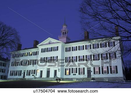 university, New Hampshire, NH, Building on the campus of Dartmouth College in Hanover in the evening in winter. View Large Photo Image Picture - university, New Hampshire, NH, Building on the campus of Dartmouth College in Hanover in the evening in winter. . Fotosearch