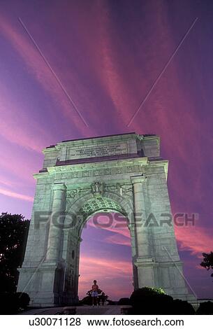 Valley Forge Park, arch, arc, Valley Forge, Pennsylvania, National Memorial Arch illuminated in the evening under pink clouds in Valley Forge National Historical Park in Valley Forge in the state of Pennsylvania. View Large Photo Image Stock Photo - Valley Forge Park, arch, arc, Valley Forge, Pennsylvania, National Memorial Arch illuminated in the evening under pink clouds in Valley Forge National Historical Park in Valley Forge in the state of Pennsylvania.. Fotosearch
