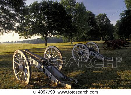 Stock Photo -  Valley Forge Park, cannons, Valley Forge, battery, Pennsylvania, Cannons at Artillery Park in Valley Forge National Historical Park in Valley Forge in the state of Pennsylvania.. Fotosearch