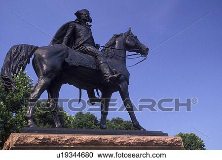 Stock Image -  Valley Forge Park, Valley Forge, Pennsylvania, Anthony Wayne equestrian statue in Valley Forge National Historical Park in Valley Forge in the state of Pennsylvania.. Fotosearch