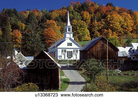 Vermont, A scenic New England village of Waits River in the fall. View Large Photo Image Stock Image - Vermont, A scenic New England village of Waits River in the fall.. Fotosearch