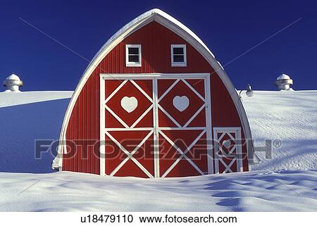 Vermont, barn, Red barn with white trim in winter covered with snow at the Diamond Heart Farm in East Albany View Large Photo Image Stock Image - Vermont, barn, Red barn with white trim in winter covered with snow at the Diamond Heart Farm in East Albany . Fotosearch