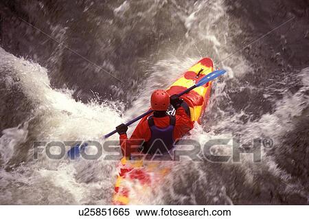 Vermont, kayak, whitewater, Man kayaking in foamy whitewater on Mad River in Moretown. View Large Photo Image Stock Photography - Vermont, kayak, whitewater, Man kayaking in foamy whitewater on Mad River in Moretown.. Fotosearch