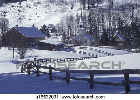 Vermont, VT, Scenic village of East Corinth in the winter View Large Photo Image Stock Image - Vermont, VT, Scenic village of East Corinth in the winter . Fotosearch