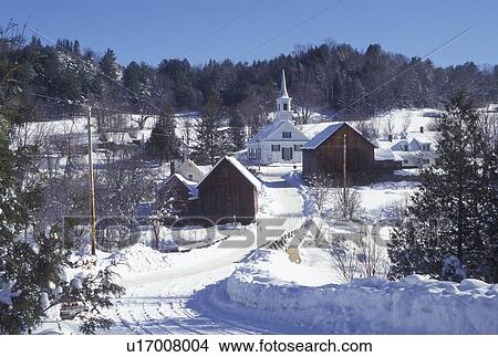 Vermont, VT, Scenic village of Waits River in the snow in the winter View Large Photo Image Picture - Vermont, VT, Scenic village of Waits River in the snow in the winter . Fotosearch