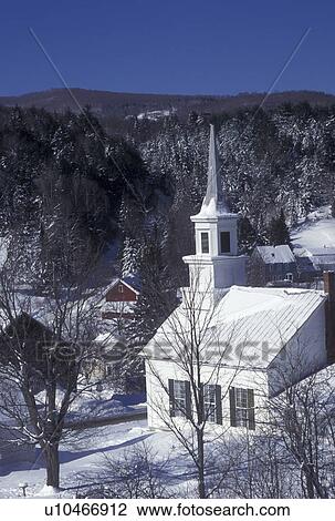 Vermont, VT, Scenic village of Waits River from a snow-covered field in the winter View Large Photo Image Stock Image - Vermont, VT, Scenic village of Waits River from a snow-covered field in the winter . Fotosearch