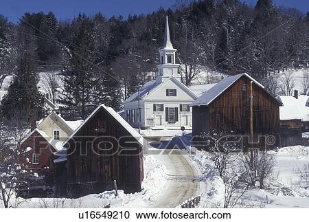 Vermont, VT, Scenic village of Waits River in the snow in the winter View Large Photo Image Stock Image - Vermont, VT, Scenic village of Waits River in the snow in the winter . Fotosearch