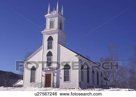 Vermont, VT, Town Hall in Dover in the snow in winter View Large Photo Image Stock Photograph - Vermont, VT, Town Hall in Dover in the snow in winter . Fotosearch
