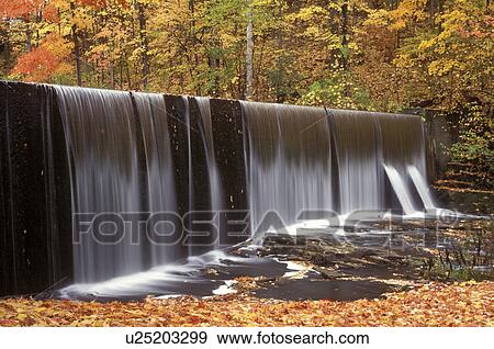 Vermont, waterfall, A sheet of water cascades down the Paran Creek waterfall in North Bennington in the fall View Large Photo Image Stock Photo - Vermont, waterfall, A sheet of water cascades down the Paran Creek waterfall in North Bennington in the fall . Fotosearch