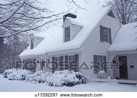 Vermont, winter, house, home, A snow covered house in the winter in Montpelier in Washington County in the state of Vermont. View Large Photo Image Stock Photo - Vermont, winter, house, home, A snow covered house in the winter in Montpelier in Washington County in the state of Vermont. . Fotosearch