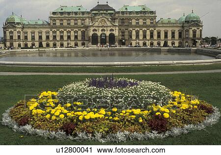 Vienna, Austria, Europe, Flowers decorate the lawn of the Opper Bevedere Palace in Vienna. View Large Photo Image Stock Image - Vienna, Austria, Europe, Flowers decorate the lawn of the Opper Bevedere Palace in Vienna.. Fotosearch