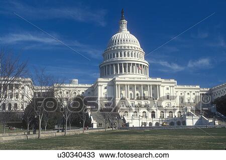 Stock Image -  Washington, U. S. Capitol, DC, capitol, District of Columbia, capital city, The United States Capitol Building in Washington, D. C.. Fotosearch