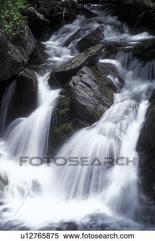waterfall, Vermont, VT, Sharon, Quarion Falls in the spring. View Large Photo Image Stock Photography - waterfall, Vermont, VT, Sharon, Quarion Falls in the spring. . Fotosearch