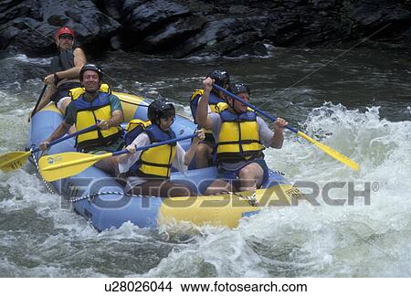 white water rafting, Ocoee River, Tennessee, Appalachian Mountains, A group of people white water rafting wearing yellow life jackets on the Ocoee River in Cherokee National Forest in the state of Tennessee. View Large Photo Image Picture - white water rafting, Ocoee River, Tennessee, Appalachian Mountains, A group of people white water rafting wearing yellow life jackets on the Ocoee River in Cherokee National Forest in the state of Tennessee.. Fotosearch