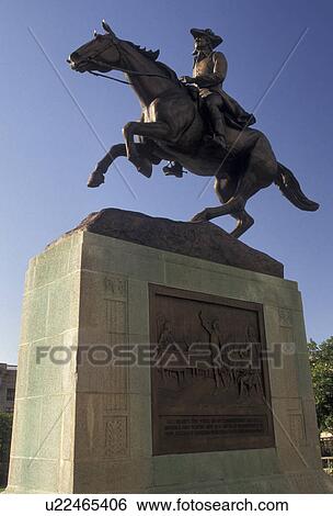 Stock Photograph -  Wilmington, Delaware, Equestrian statue of Caesar Rodney (a Delaware statesman) at Rodney Square in Wilmington in the state of Delaware . Fotosearch